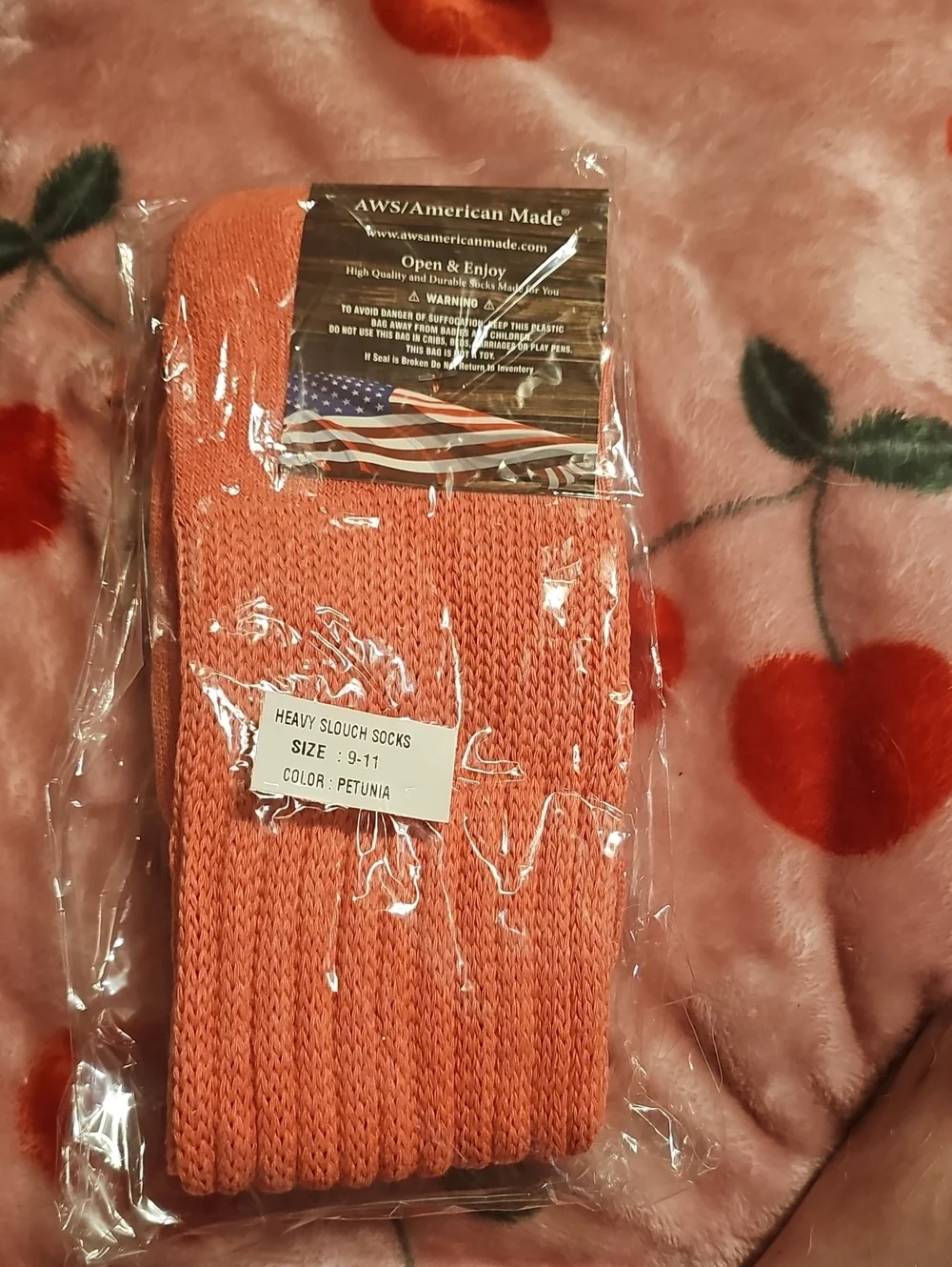 AWS American Made Heavy Slouch Socks — Petunia Pink
